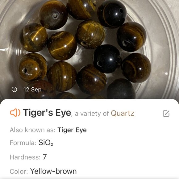 Nature Yellow Brown Tiger's Eye Necklace, Large Genuine Gemstone Beaded Necklace - Picture 8 of 9